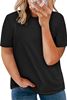 Picture of BLACK PLUS SIZE CREW NECK T SHIRT
